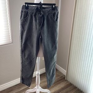 Gigi Moda ladies light weight pants with studded trim
